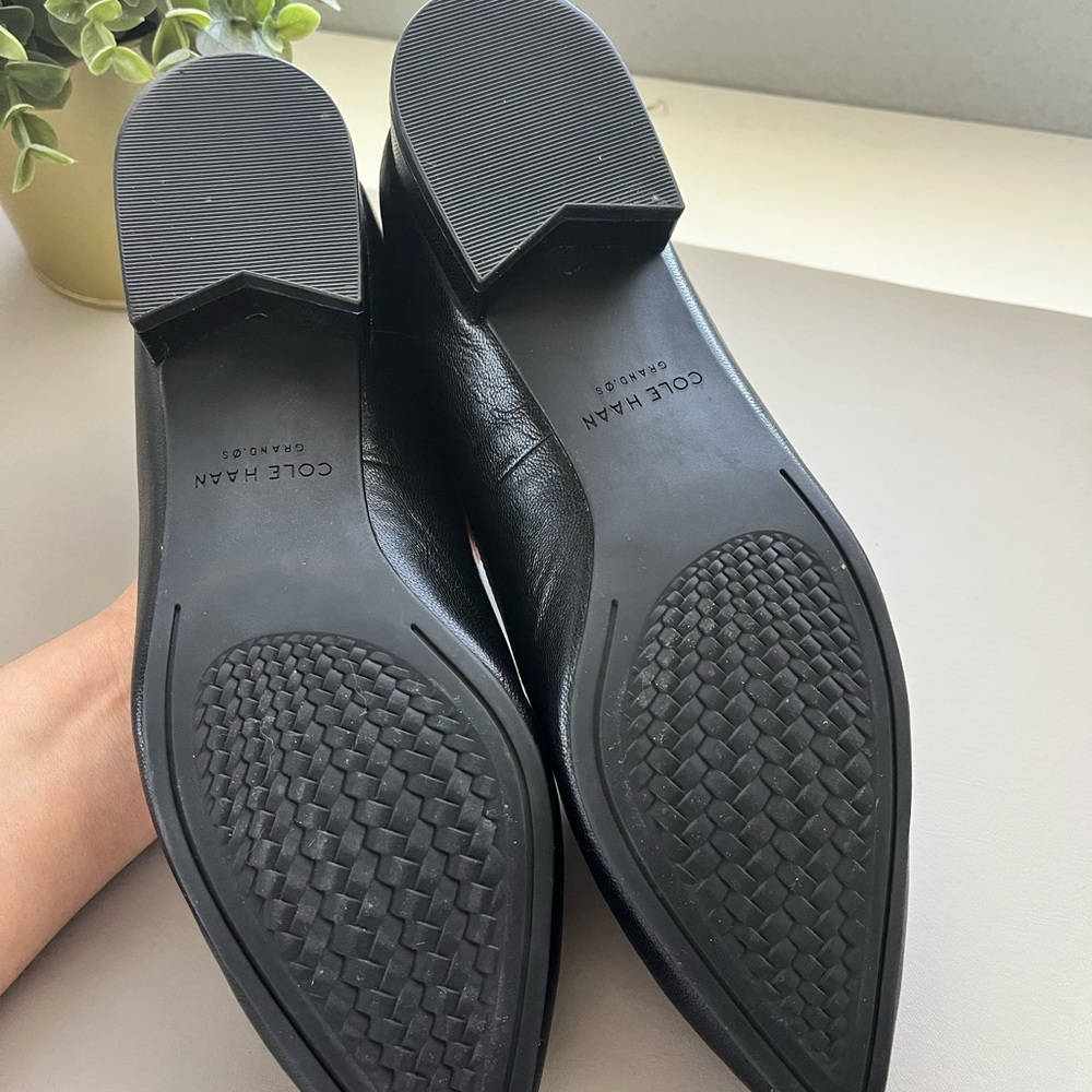 Cole Haan Women's Black Leather Flats - Picture 7 of 7